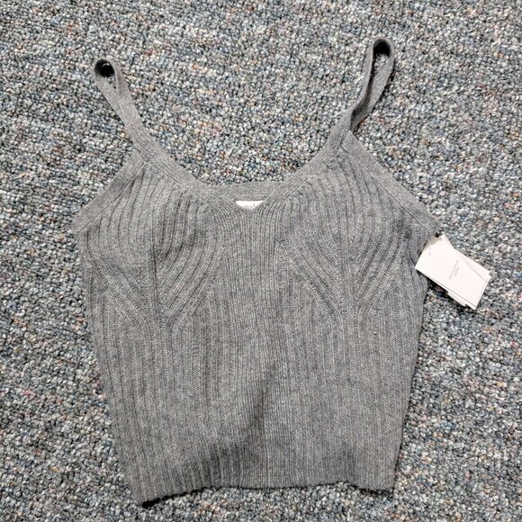 Small NWT Gray Crop Tank Auden - Picture 1 of 3